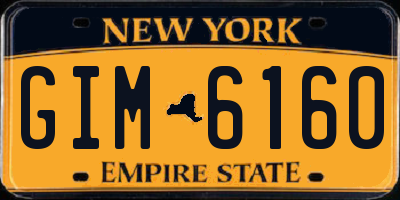 NY license plate GIM6160