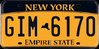 NY license plate GIM6170