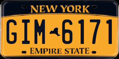 NY license plate GIM6171