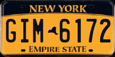 NY license plate GIM6172