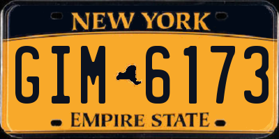 NY license plate GIM6173