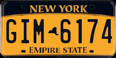 NY license plate GIM6174