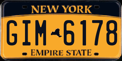 NY license plate GIM6178