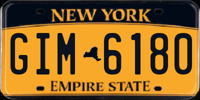 NY license plate GIM6180