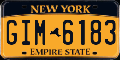 NY license plate GIM6183