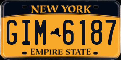 NY license plate GIM6187