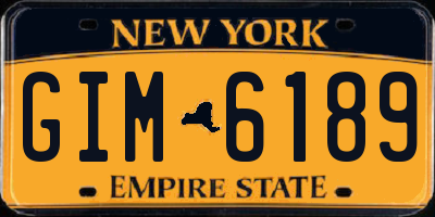 NY license plate GIM6189