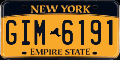 NY license plate GIM6191