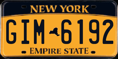 NY license plate GIM6192