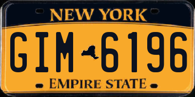 NY license plate GIM6196