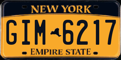 NY license plate GIM6217