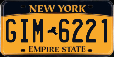 NY license plate GIM6221
