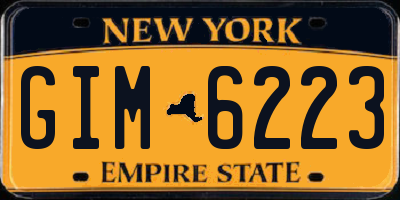 NY license plate GIM6223