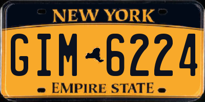 NY license plate GIM6224