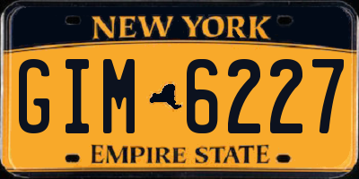 NY license plate GIM6227