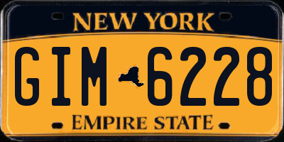 NY license plate GIM6228