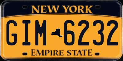 NY license plate GIM6232