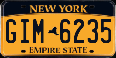 NY license plate GIM6235