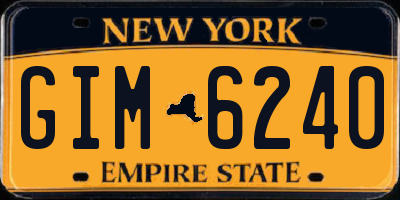 NY license plate GIM6240