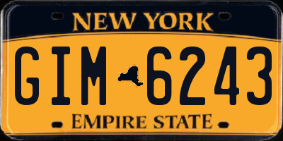 NY license plate GIM6243