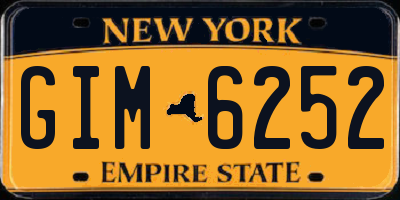 NY license plate GIM6252