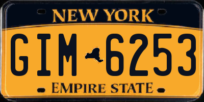 NY license plate GIM6253