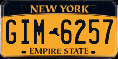 NY license plate GIM6257