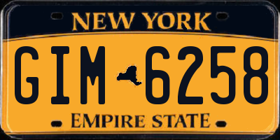 NY license plate GIM6258