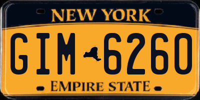 NY license plate GIM6260