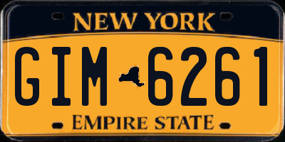 NY license plate GIM6261