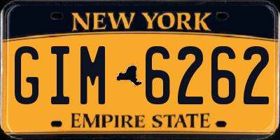 NY license plate GIM6262