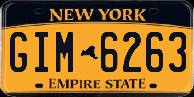 NY license plate GIM6263