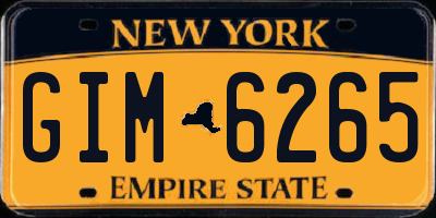 NY license plate GIM6265
