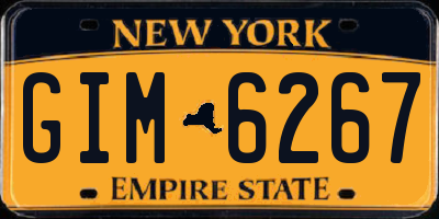 NY license plate GIM6267