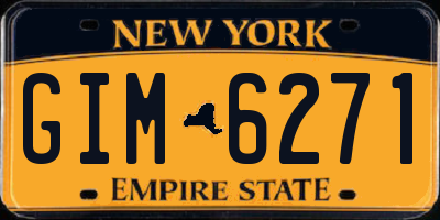 NY license plate GIM6271