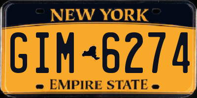 NY license plate GIM6274