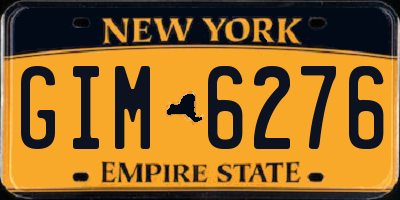 NY license plate GIM6276