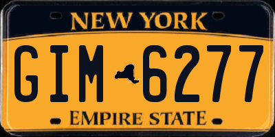 NY license plate GIM6277