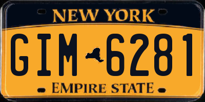NY license plate GIM6281