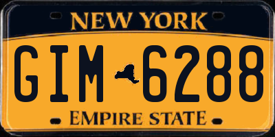 NY license plate GIM6288