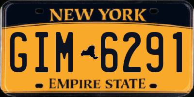 NY license plate GIM6291