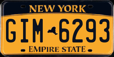 NY license plate GIM6293