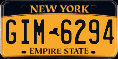 NY license plate GIM6294