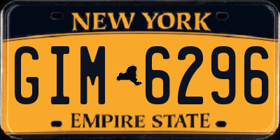 NY license plate GIM6296