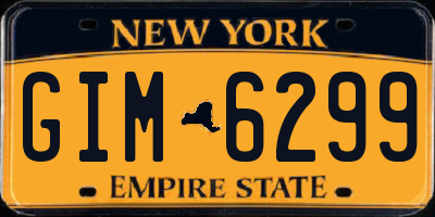 NY license plate GIM6299