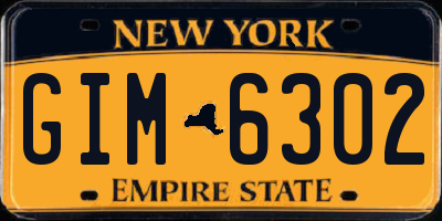 NY license plate GIM6302