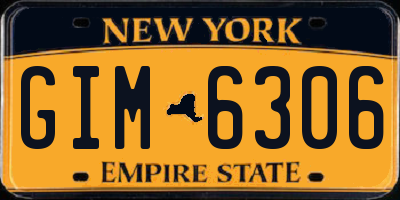 NY license plate GIM6306