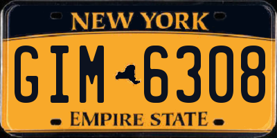 NY license plate GIM6308