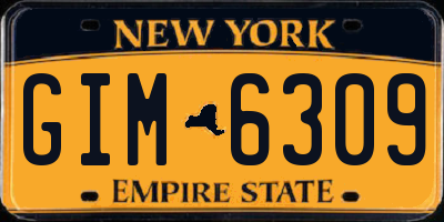 NY license plate GIM6309