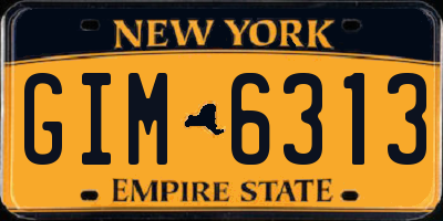 NY license plate GIM6313